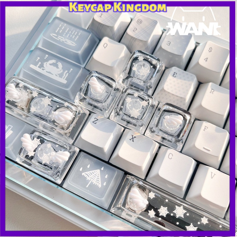 Gaming Accessories Dropshipping Suppliers - أغطية مفاتيح مخصصة بتصميم ندفة الثلج