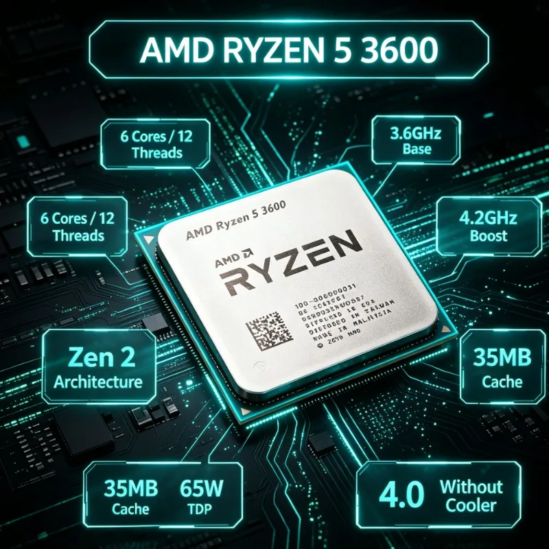 معالج AMD Ryzen 5 3600 R5 بستة - مراجعة Amd Cpu Ryzen 5 وسعره
