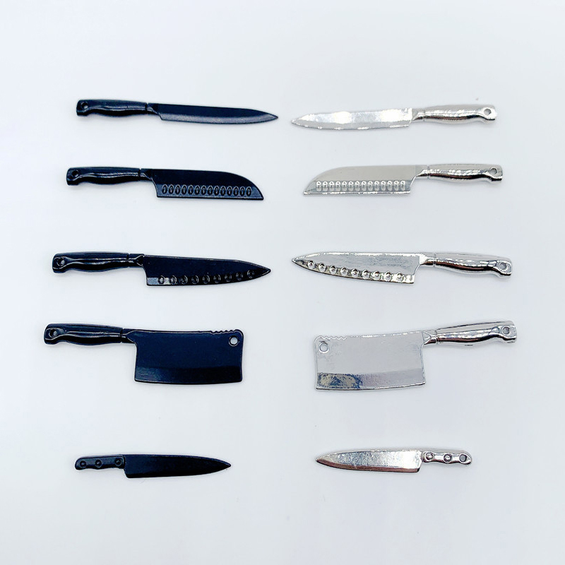 1/12 دمية سكاكين صغيرة نموذج د - مراجعة Gaming Kitchen Accessories وسعره